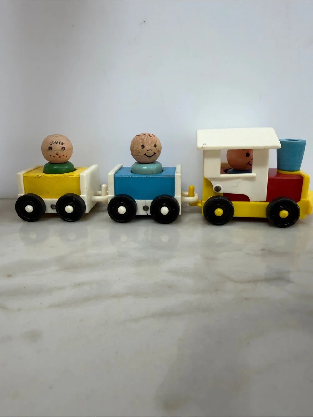Fisher Price Classic Wooden Pull-Along Train Toy with figurines 3